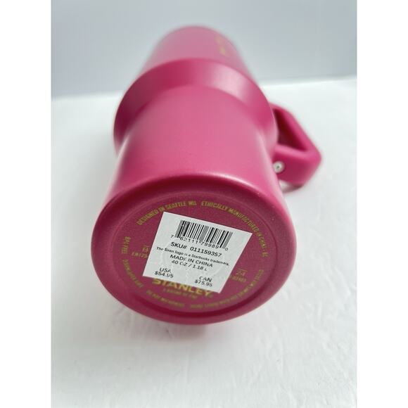Stanley x Starbucks Exclusive Tumbler Pink Berry Glitter 40oz Target Gold Trim - Picture 4 of 4